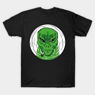 Alien stoner smoking joint T-Shirt